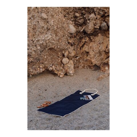 VINGA Volonne AWARE™ recycled canvas beach mat blue-off white | No Branding | not available | not available | not available