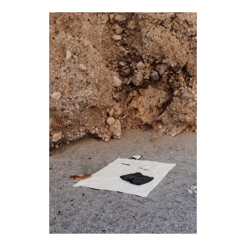 VINGA Volonne AWARE™ recycled canvas picnic blanket off white-black | No Branding | not available | not available | not available