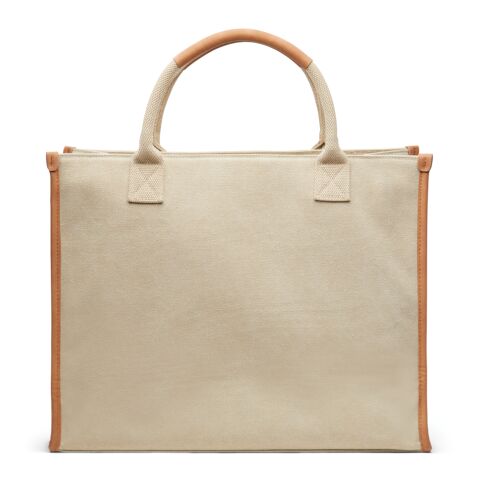 VINGA Bosler RCS recycled canvas tote brown | No Branding | not available | not available