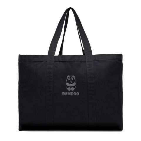 VINGA Hilo AWARE™ recycled canvas maxi tote bag black | No Branding | not available | not available | not available