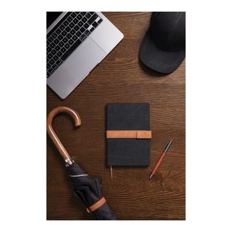 VINGA Bosler RCS recycled canvas note book black | No Branding | not available | not available