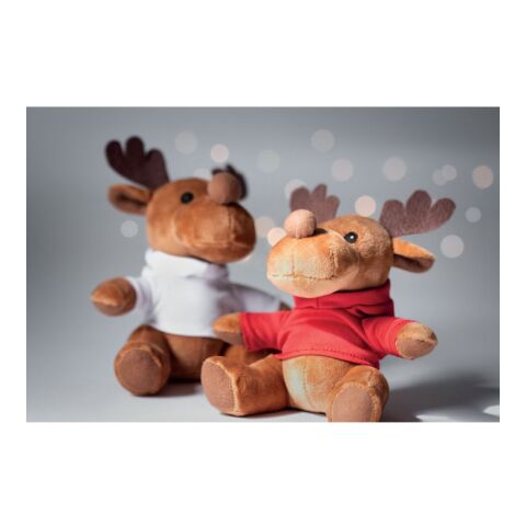 Plush reindeer with hoodie red | No Branding | not available | not available | not available