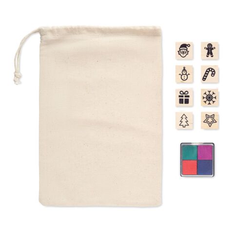 8 wooden Christmas stamps set beige | No Branding | not available | not available | not available