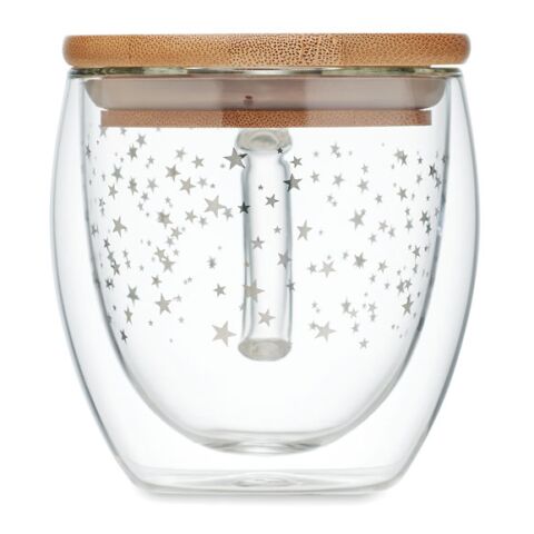 Double wall borosilicate mug with stars transparent | No Branding | not available | not available | not available