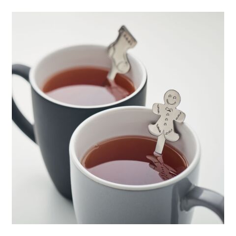 Set of 4 Christmas tea spoon matt silver | No Branding | not available | not available