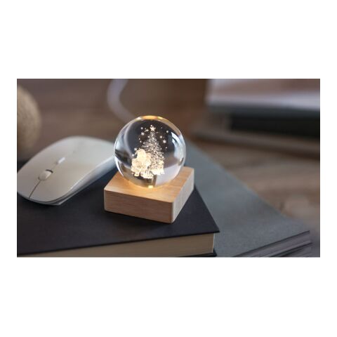 Christmas LED crystal ball wood | No Branding | not available | not available
