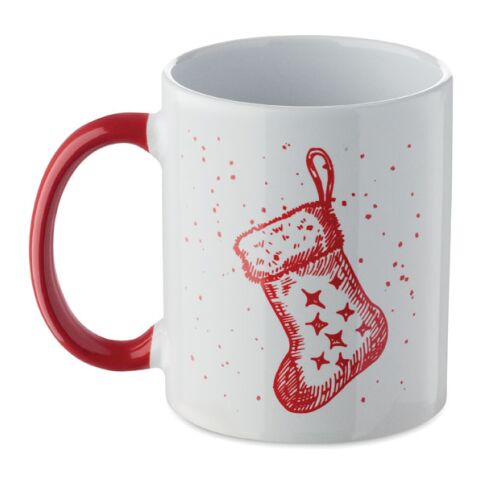 Seasonal ceramic mug 300ml red | No Branding | not available | not available