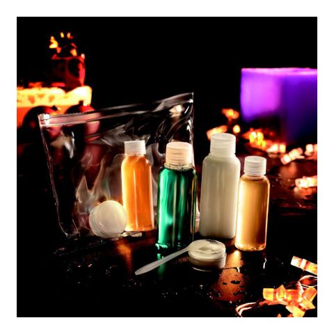 Travelling pouch with bottles transparent | No Branding | not available | not available