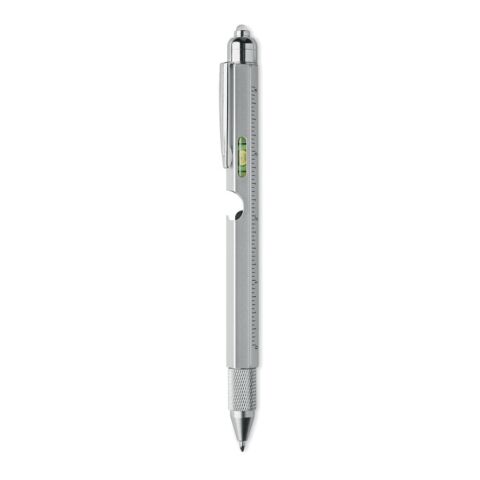 Spirit level pen with LED light matt silver | No Branding | not available | not available