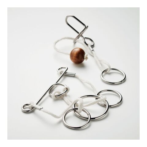 Set of 2 metal brain teasers silver | No Branding | not available | not available | not available