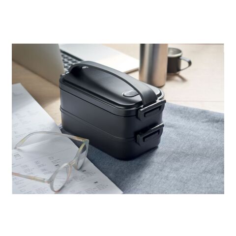 Lunch box in recycled PP black | No Branding | not available | not available | not available