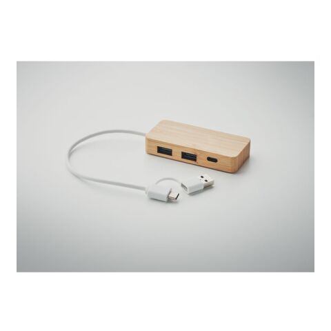 Bamboo USB 3 ports hub wood | No Branding | not available | not available | not available