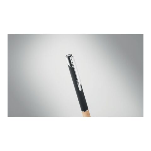 Push button aluminium &amp; wood pen black | No Branding | not available | not available
