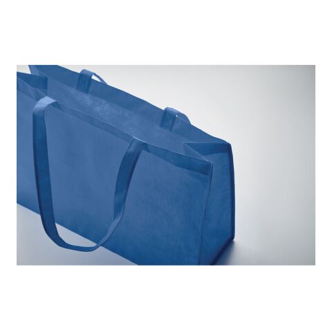 Gusset non-woven shopping bag royal blue | No Branding | not available | not available | not available