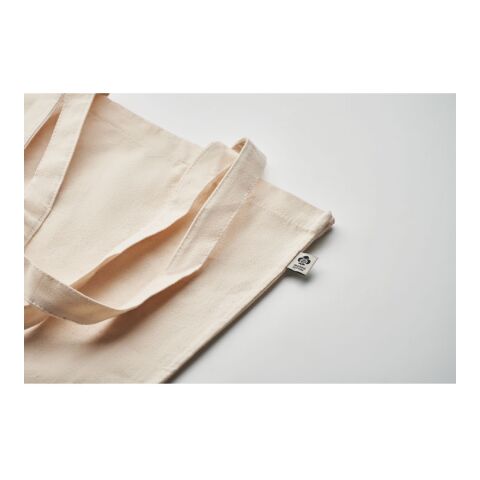 Organic beige cotton gusset bag beige | No Branding | not available | not available | not available