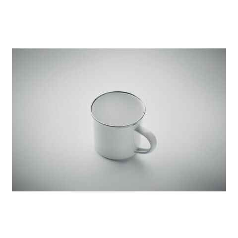 Vintage enamel layered mug 200ml white | No Branding | not available | not available | not available