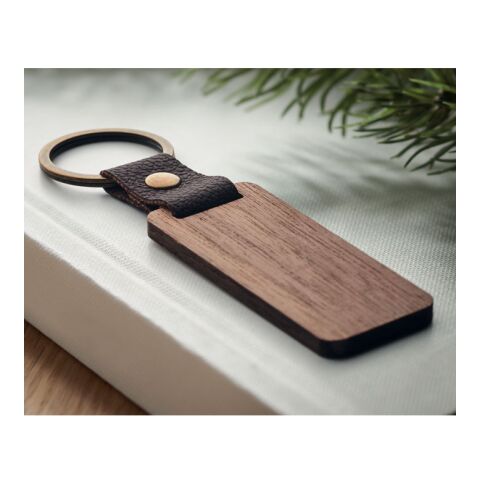 Key ring in walnut and PU wood | No Branding | not available | not available | not available