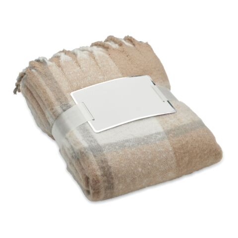 Chequered mohair blanket beige | No Branding | not available | not available | not available