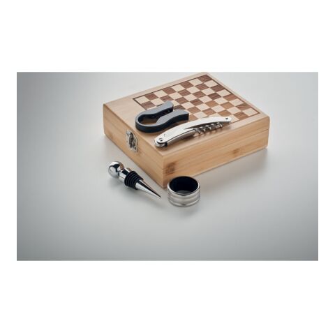 Chess board wine set wood | No Branding | not available | not available