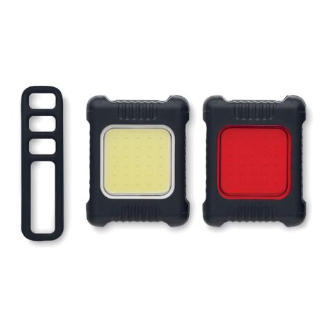 Rechargeable bike light set black | No Branding | not available | not available