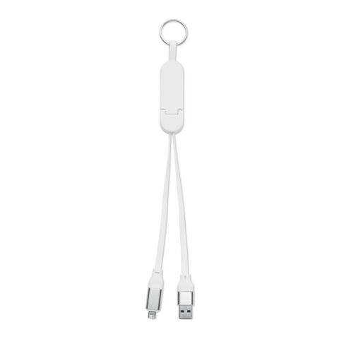 60W cable keyring recycled ABS white | No Branding | not available | not available | not available
