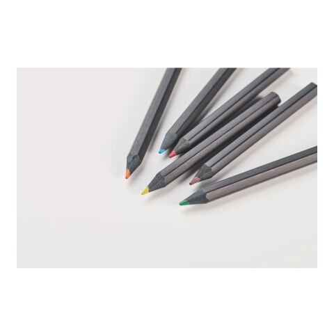 6 black colouring pencils black | No Branding | not available | not available | not available