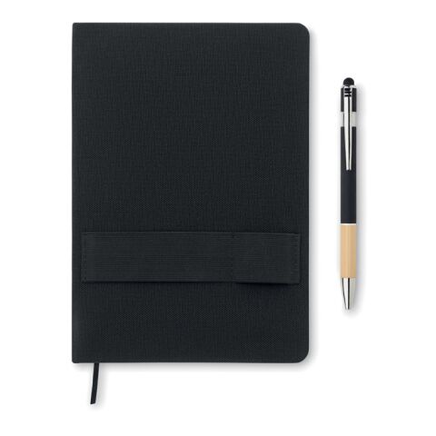 A5 RPET notebook with pen black | No Branding | not available | not available | not available
