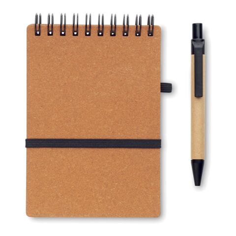 Recycled notebook with ball pen brown | No Branding | not available | not available | not available
