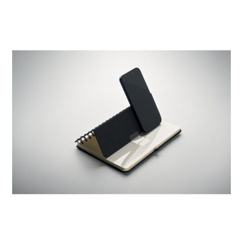 A5 notebook with phone holder black | No Branding | not available | not available | not available