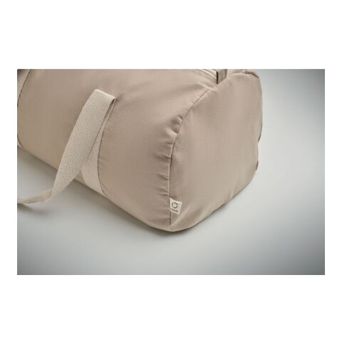Recycled cotton sports bag khaki | No Branding | not available | not available | not available