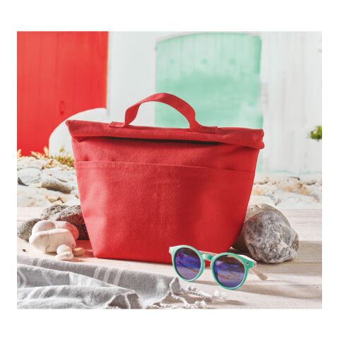 Recycled cotton cooler bag red | No Branding | not available | not available | not available