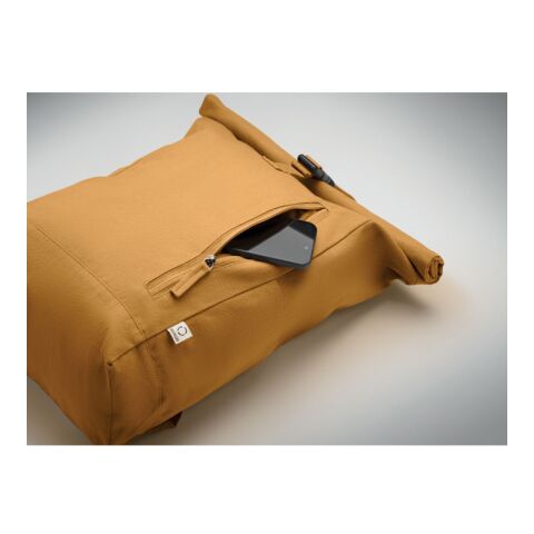 Roll top backpack 390 gr/m² Ochre | No Branding | not available | not available | not available