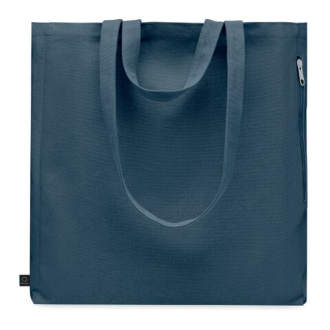 Recycled cotton shopping bag blue | No Branding | not available | not available | not available