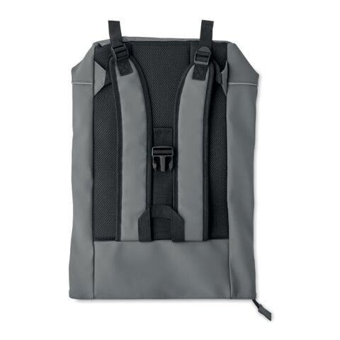 Laptop 15&quot; roll top PU backpack grey | No Branding | not available | not available