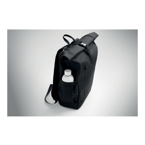 Rolltop laptop rucksack 600D black | No Branding | not available | not available | not available