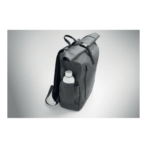Rolltop laptop rucksack 600D grey | No Branding | not available | not available | not available