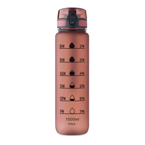 Sports water bottle RPET 1L Burgundy | No Branding | not available | not available | not available