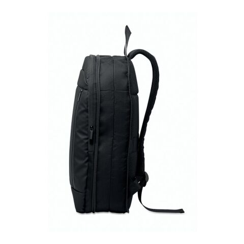 Expandable 600D RPET backpack black | No Branding | not available | not available | not available