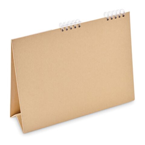 Desk calendar with memo pad beige | No Branding | not available | not available | not available