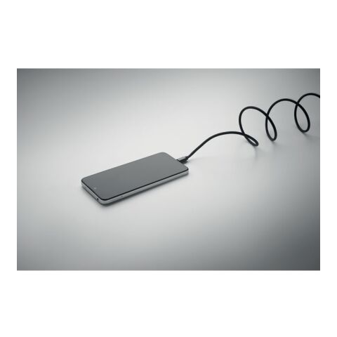 Braided magnetic cable in RPET black | No Branding | not available | not available