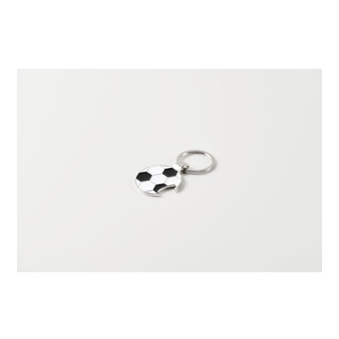 Football keyring with opener white/black | No Branding | not available | not available