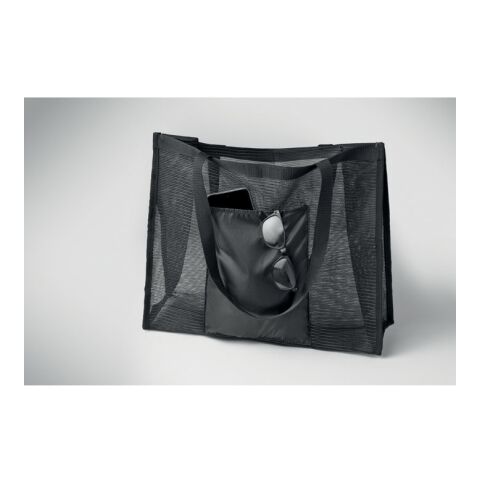 RPET mesh shopping bag black | No Branding | not available | not available | not available