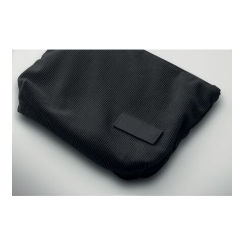 Corduroy cosmetic bag black | No Branding | not available | not available | not available