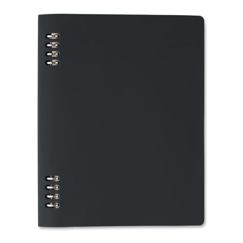 A5 refillable PU notebook black