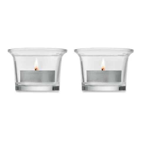 Tea light holder set with stand wood
