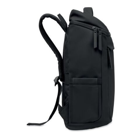 15" PU laptop backpack black