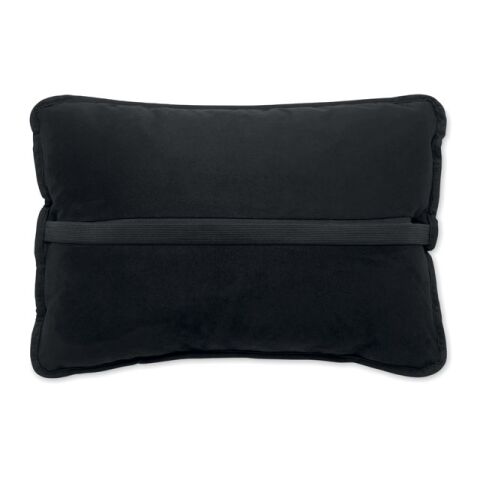 Suede fabric cushion black