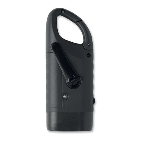 Solar torch with dynamo crank black