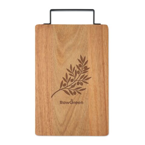 Acacia board with steel handle wood