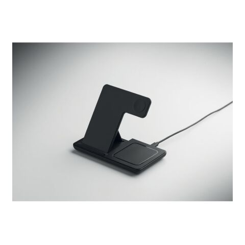Foldable 3-in-1 charger 15W black